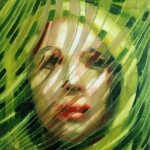 Szyba XL, 70x70 cm, olej na płótnie