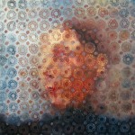 Szyba XVII, 100x100 cm, olej na płótnie, 2011