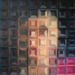 szyba IX, 140x140cm, olej na płótnie, 2009