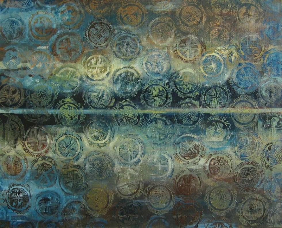 Jezioro II, 80x60 cm, olej na płótnie, 2013