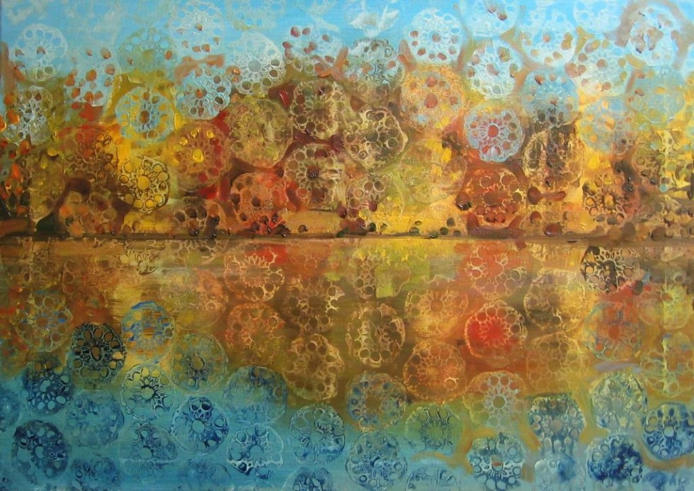 Jezioro III, 80x60 cm, olej na płótnie, 2013