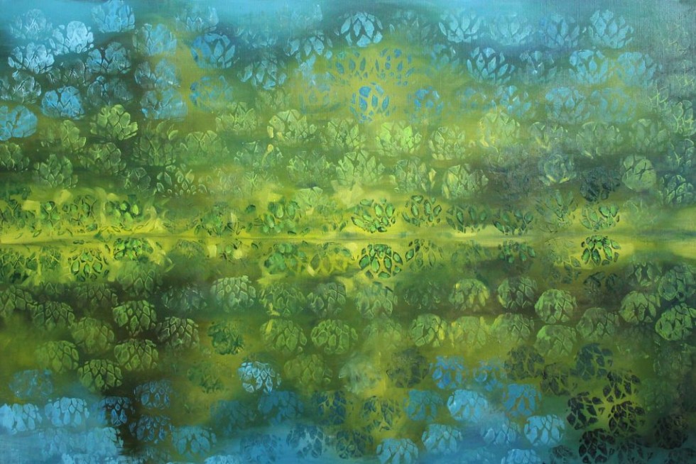 Jezioro XIII, 120x80 cm, olej na płótnie, 2014