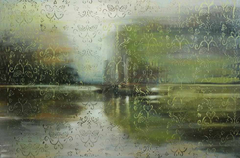 jezioro XII, 120x80 cm, olej na płótnie, 2014