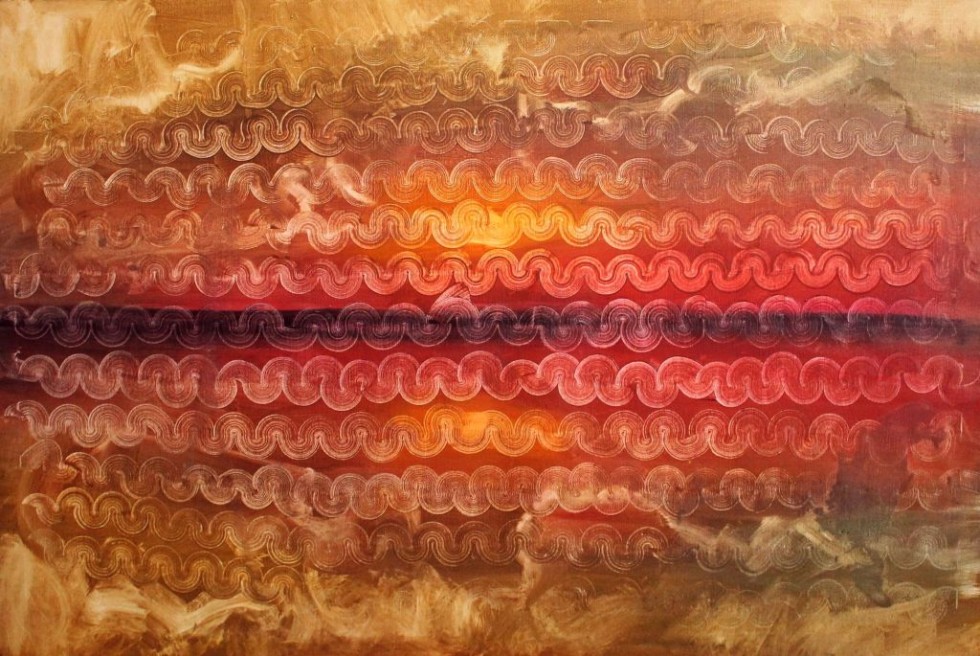 jezioro XV, 120x80 cm , olej na płótnie, 2014