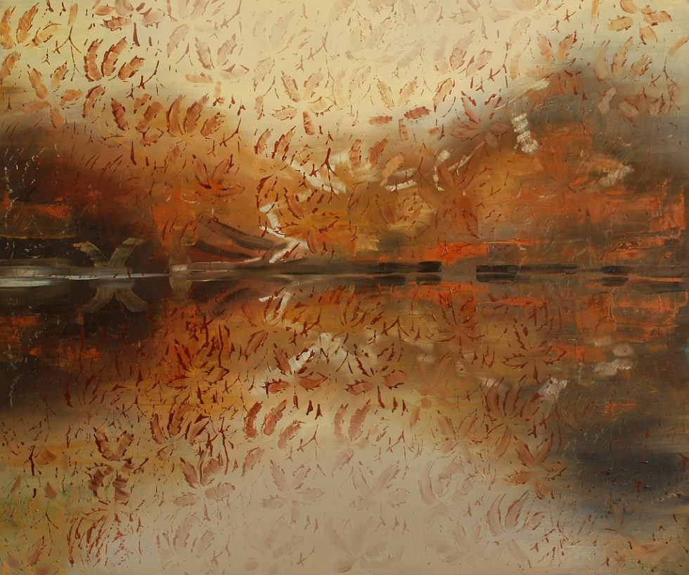 Jezioro 21, 120 x 100 cm, olej na płótnie, 2015