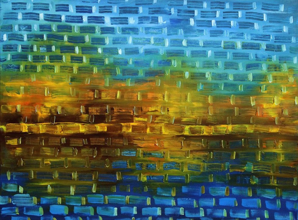 Jezioro 24, 80 x 60 cm, olej na płótnie, 2016